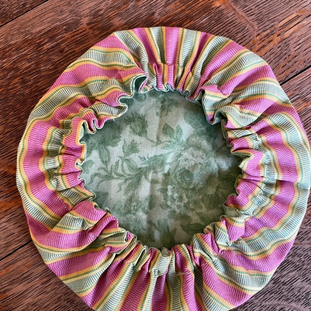 Green Floral Fabric Bowl Cover